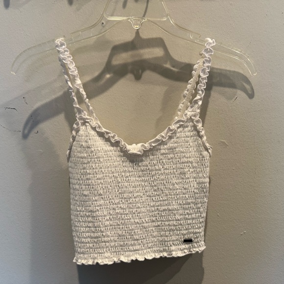 Set of 2 - Hollister Green and White Smocked Tank Tops - Picture 5 of 7